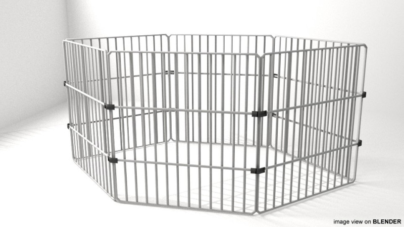 Pet Cage - Type 4 3D Model .c4d .max .obj .3ds .fbx .stl .blend 
