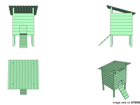 Hen House - Type 1 3D Model