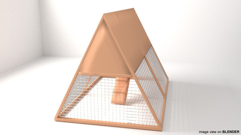 Hen House - Type 2 3D Model .c4d .max .obj .3ds .fbx .stl .blend 