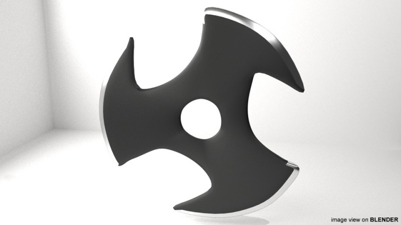Throwing Star - Type 1 3D 模型 .c4d .max .obj .3ds .fbx .stl .blend 