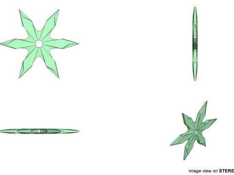 Throwing Star - Type 3 3D 模型