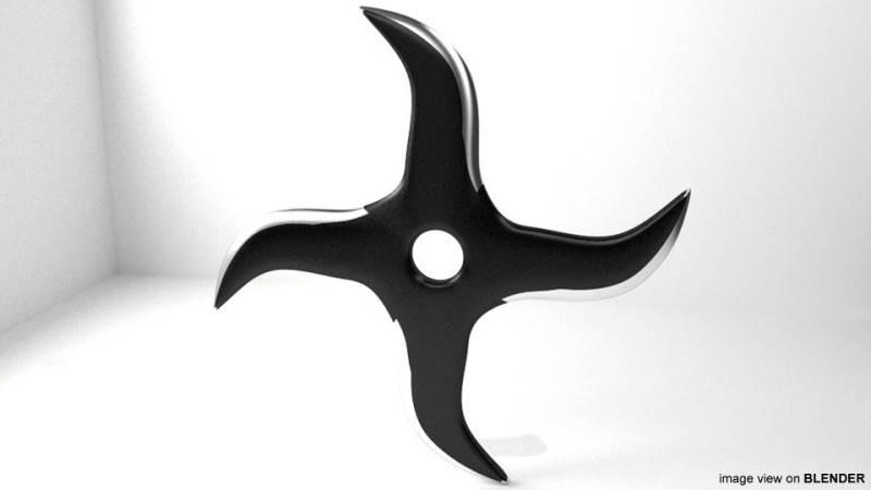 Throwing Star - Type 4 Modello 3D .c4d .max .obj .3ds .fbx .stl .blend 