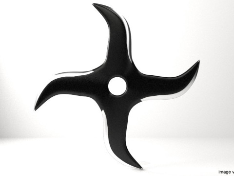 Throwing Star - Type 4 Modello 3D