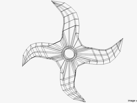 Throwing Star - Type 4 3D Model