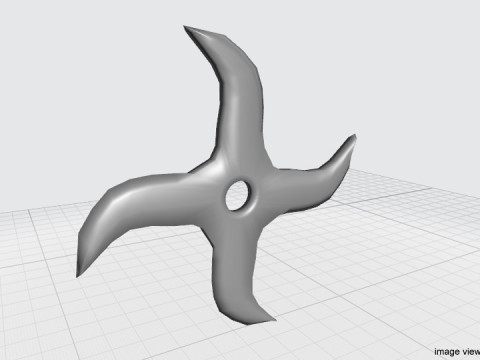 Throwing Star - Type 4 Modello 3D