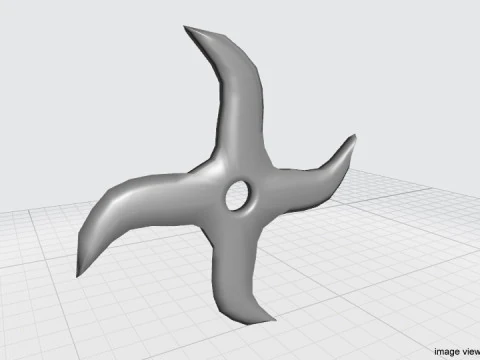 Throwing Star - Type 4 3D Model