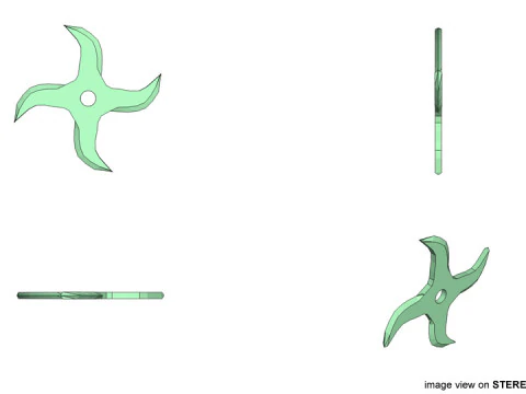 Throwing Star - Type 4 3D Model