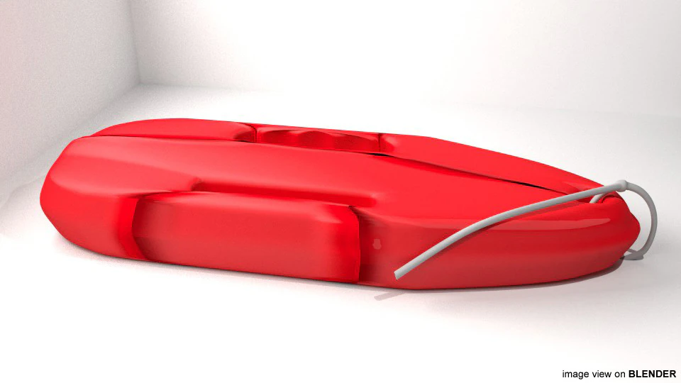 Lifebuoy - Type 2 3D Model .c4d .max .obj .3ds .fbx .stl .blend 