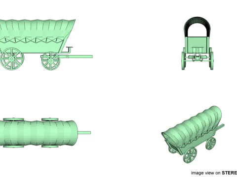 Wagon - Conestoga 3D Model