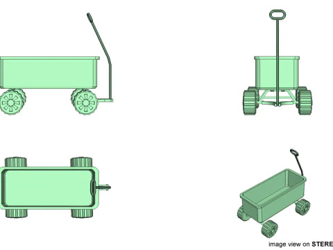 Wagon - Garden 3D Model