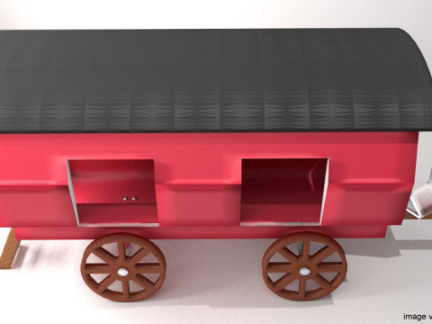 Wagon - Vardo Romani 3D Model