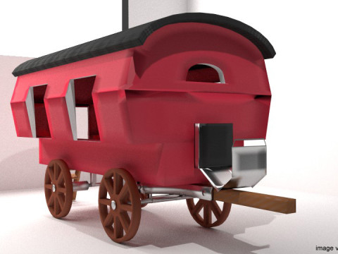 Wagon - Vardo Romani 3D Model