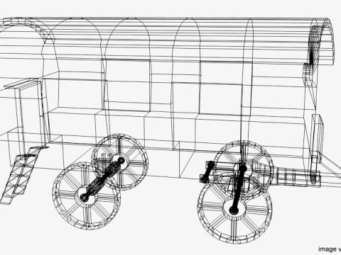 Wagon - Vardo Romani 3D Model