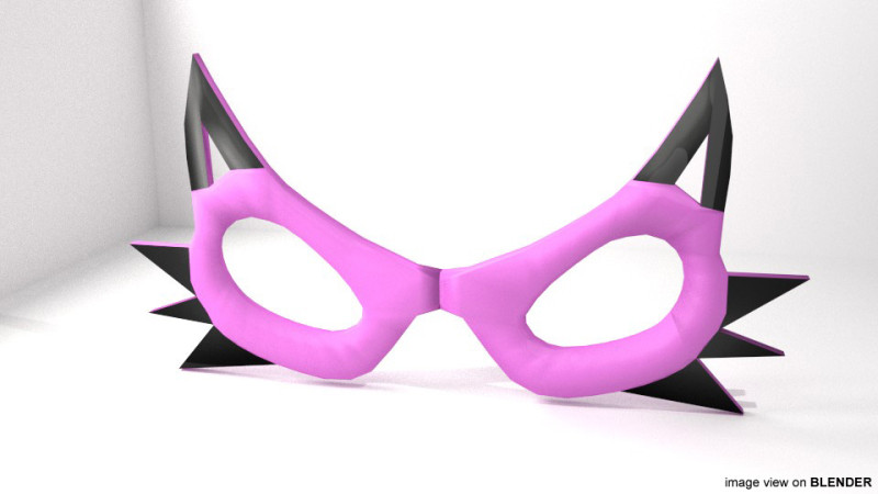 Novelty Eyeglasses - Cat Eye Model 3D .c4d .max .obj .3ds .fbx .stl .blend 