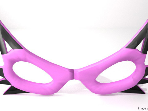 Novelty Eyeglasses - Cat Eye Model 3D