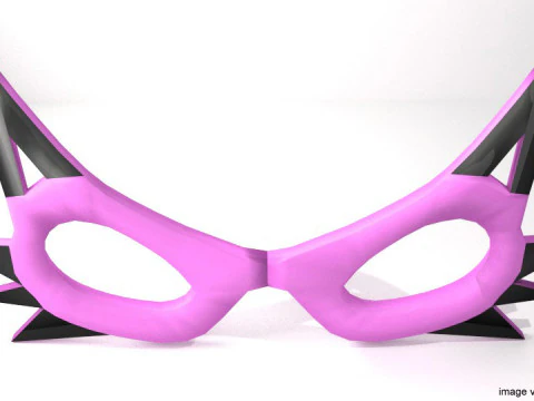 Novelty Eyeglasses - Cat Eye 3D Model