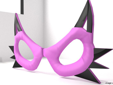 Novelty Eyeglasses - Cat Eye Model 3D