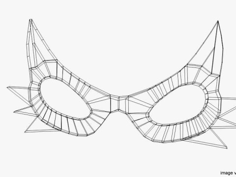 Novelty Eyeglasses - Cat Eye Model 3D