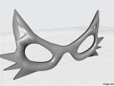 Novelty Eyeglasses - Cat Eye Model 3D