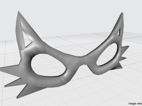 Novelty Eyeglasses - Cat Eye 3D Model