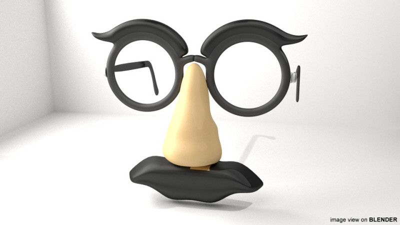 Novelty Eyeglasses - Groucho 3D 模型 .c4d .max .obj .3ds .fbx .stl .blend 