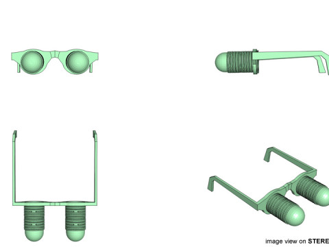 Novelty Eyeglasses - Pop-up Eyes 3D Model