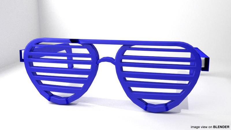 Novelty Eyeglasses - Shutter 3D Модель .c4d .max .obj .3ds .fbx .stl .blend 