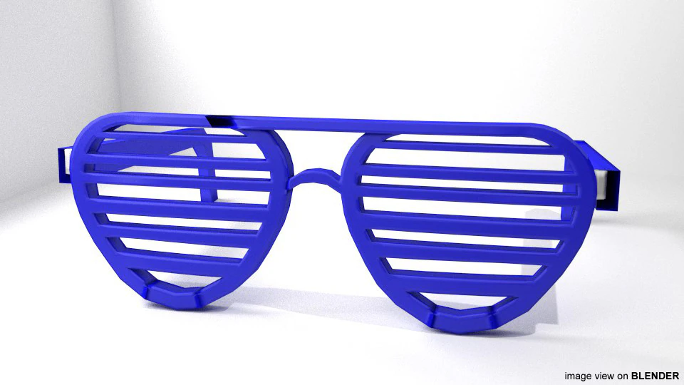 Novelty Eyeglasses - Shutter 3D Model .c4d .max .obj .3ds .fbx .stl .blend