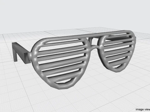 Novelty Eyeglasses - Shutter 3D Model