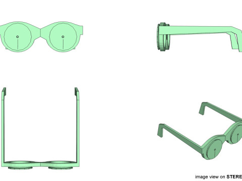 Novelty Eyeglasses - X-ray Vision 3D-Modell