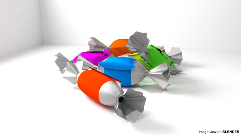 Candy Wraps 3D Model .c4d .max .obj .3ds .fbx .stl .blend 