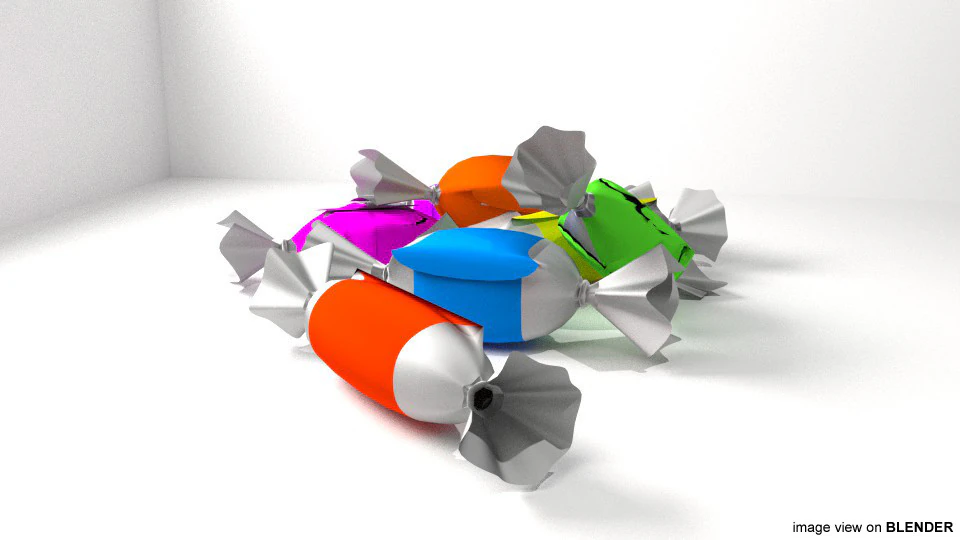 Candy Wraps 3D Model .c4d .max .obj .3ds .fbx .stl .blend 