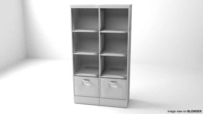 Cabinet - Type 2 3D Model .c4d .max .obj .3ds .fbx .stl .blend 