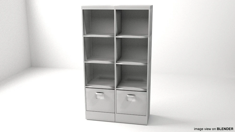 Schrank &ndash; Typ 2 3D Modell .c4d .max .obj .3ds .fbx .stl .blend 