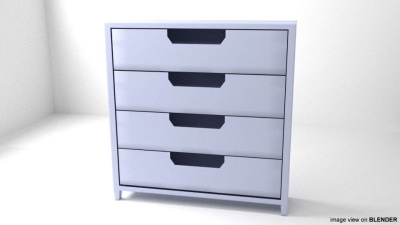 Cabinet - Type 4 3D Модель .c4d .max .obj .3ds .fbx .stl .blend 