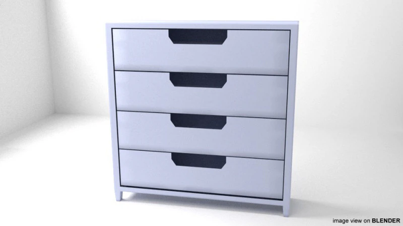 Cabinet - Type 4 3D Model .c4d .max .obj .3ds .fbx .stl .blend