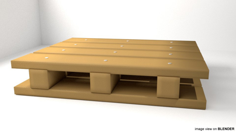 Pallet - Type 3 3D Model .c4d .max .obj .3ds .fbx .stl .blend 