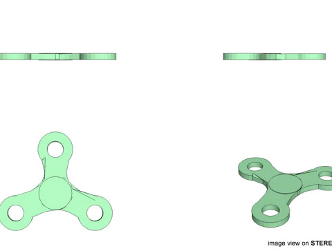 Fidget Spinner - Type 1 3D Model