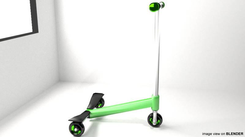 Kick Scooter Type 1 3D मॉडल .c4d .max .obj .3ds .fbx .stl .blend 