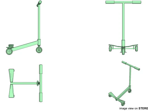 Kick Scooter Type 1 3D Model