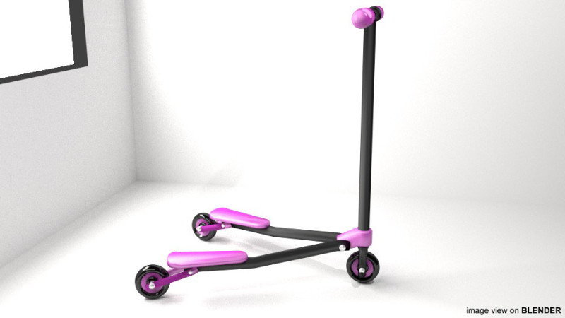 Kick Scooter Type 3 Modelo 3D .c4d .max .obj .3ds .fbx .stl .blend 