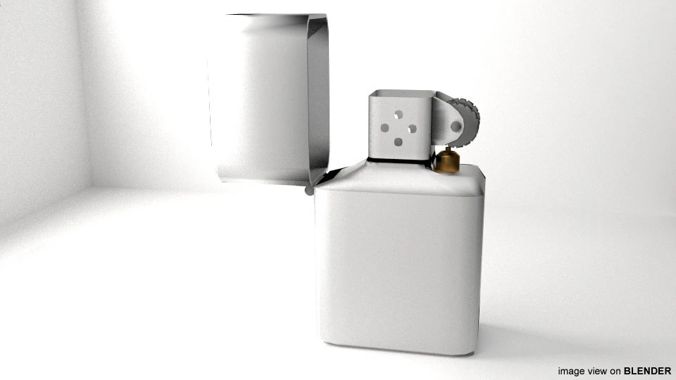 Lighter - Type 1 3D Model .c4d .max .obj .3ds .fbx .stl .blend 