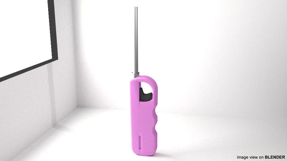 Lighter - Type 3 3D Model .c4d .max .obj .3ds .fbx .stl .blend 