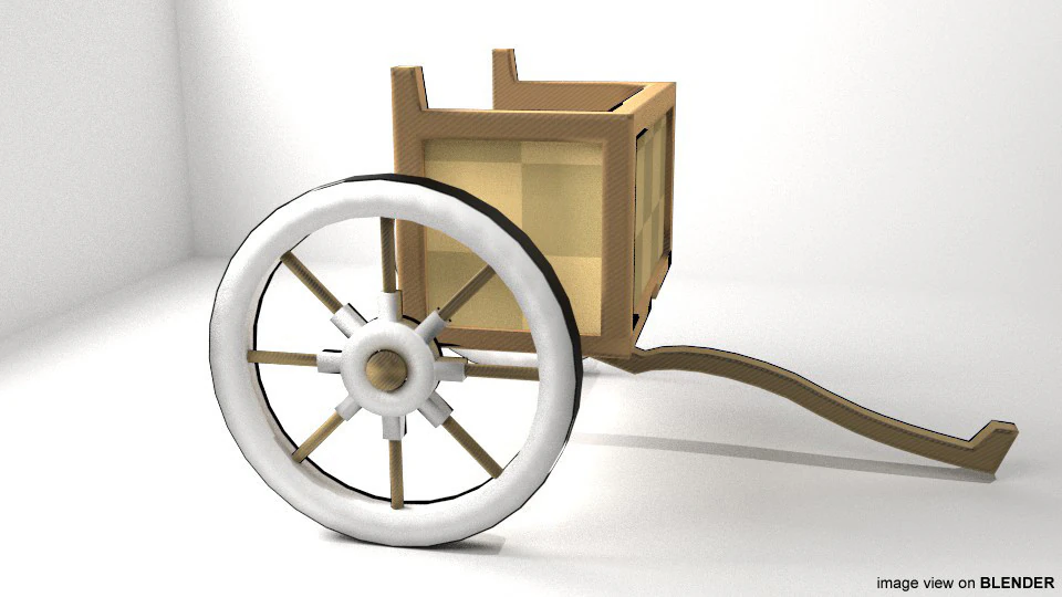 Chariot - Assyrians 3D Model .c4d .max .obj .3ds .fbx .stl .blend 