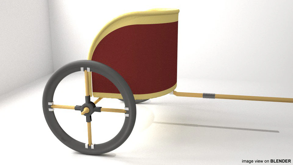 Chariot - Egyptian 3D Model .c4d .max .obj .3ds .fbx .stl .blend