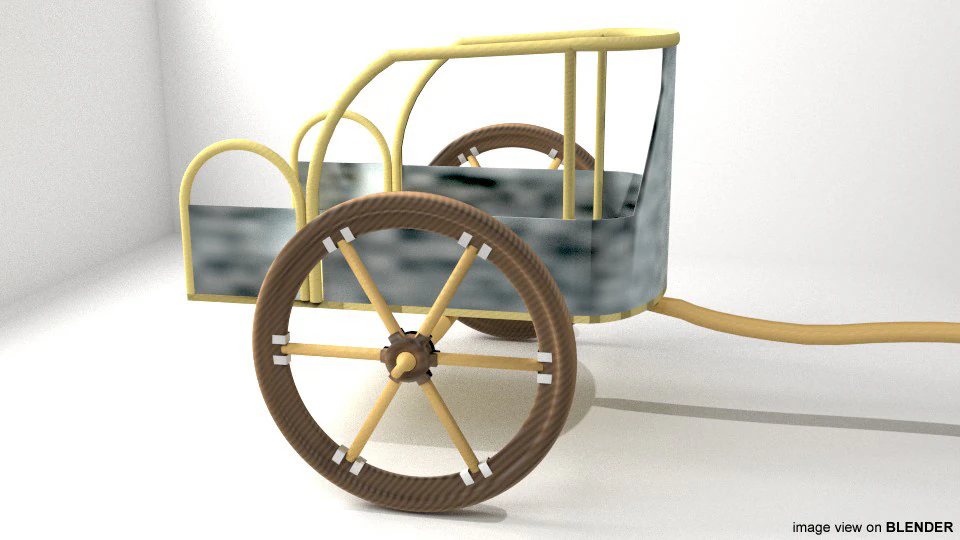 Chariot - Hittites 3D Model .c4d .max .obj .3ds .fbx .stl .blend 