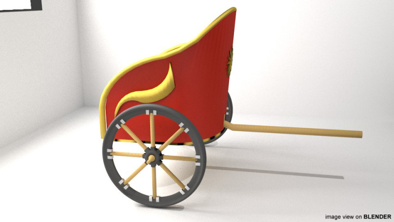 Chariot - Roman 3D 模型 .c4d .max .obj .3ds .fbx .stl .blend 