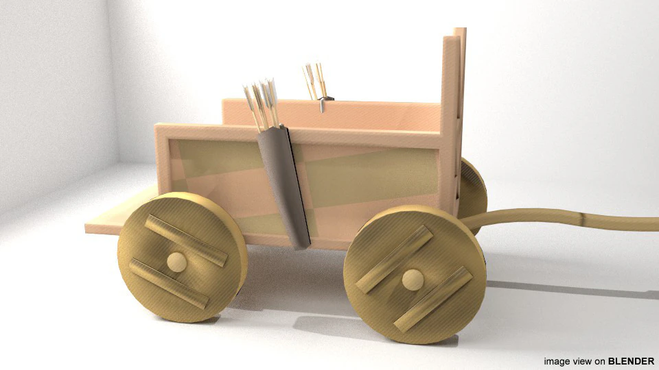 Chariot - Sumerian 3D Model .c4d .max .obj .3ds .fbx .stl .blend 