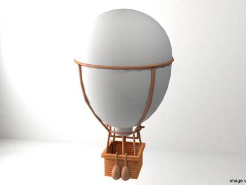 Bal&atilde;o de Ar Quente - Cl&aacute;ssico Modelo 3D