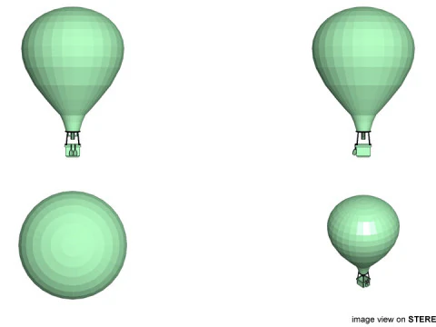 Hot Air Balloon - Modern 3D Model
